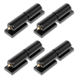 HECASA 7" Heavy Duty Barrel Hinge for Swing Gates Doors Weld on 900 Lbs Weight Capacity Steel Gate Hinges Trailer Ramp Gate Hinges Black -4 Pcs