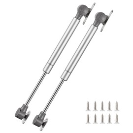 PAMAGOO Drop Down Gas Struts 10 Inch 20 LB, 10" Downward Flap Lid Slowly Down Open Lift Support for Drop-Front Desk, Drop-Front Desk, Cabinet Desk Lid Hinge Spring with Mounting Brackets