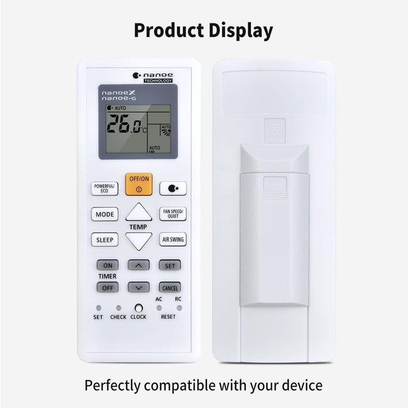 CLVIZCXOM A75C07360 AC Remote Control Replacement Fit for PANASONIC Air