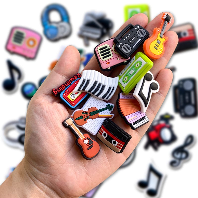 25, 40Pcs Music Shoe Decoration Charms for Clog Decoration, Musical