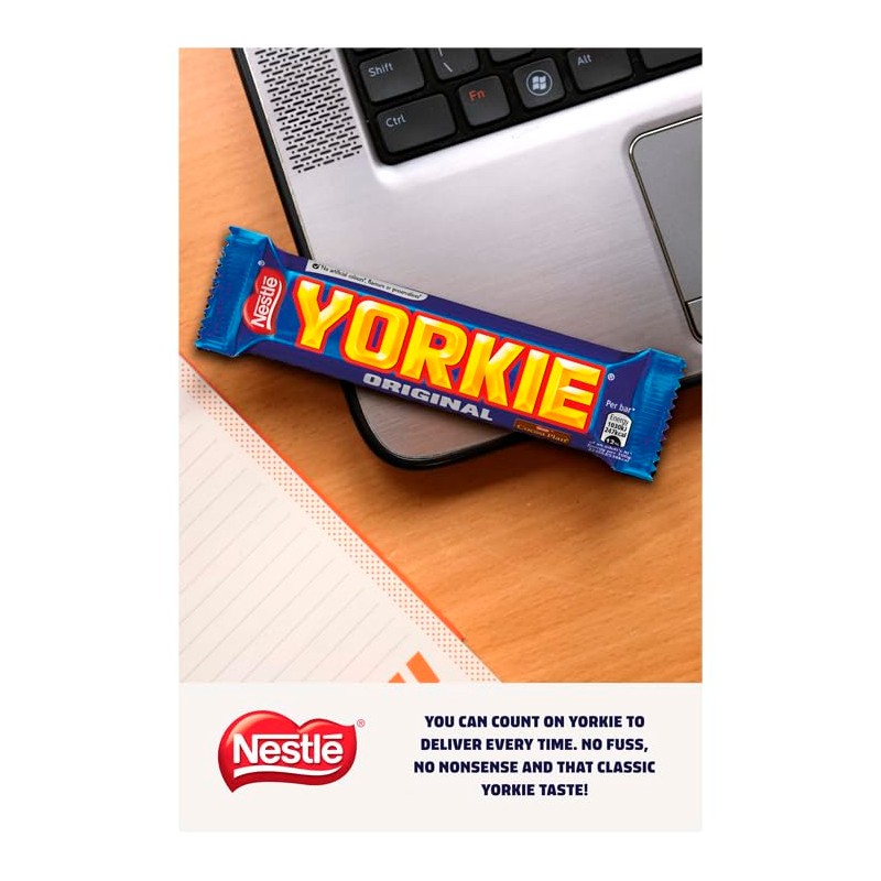 Yorkie Original Milk Chocolate Bar, 46 g, Pack of 36