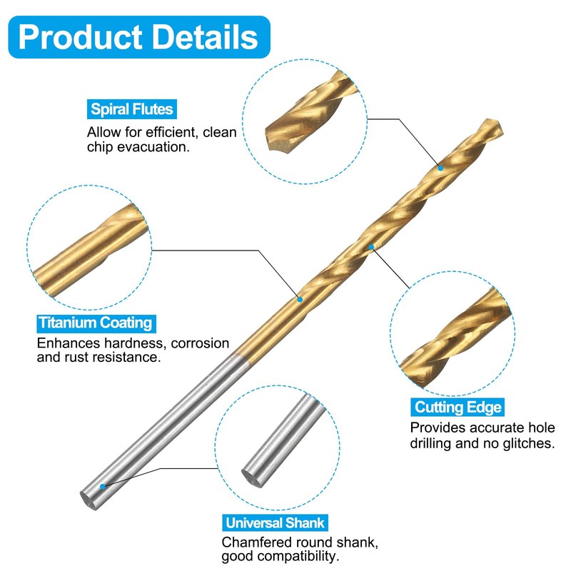 sourcing map Tap and Drill Bit Set, 2pcs 4-40 UNC