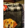 ASPCA Golden Retriever Don't Stop Retrievin’ Black Velour Christmas Stocking