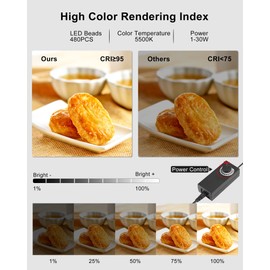 PULUZ Portable Photo Studio Light Box, 16x16 inch Professional Dimmable Shooting Tent Kit Soft Box with 480pcs LEDs Lights 4 Backdrops for Jewelry and Small Product Photography Props Upgrade 16 inch