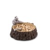 Arthur Court Designs Aluminum Standing Squirrel on Log Nut/Candy/Snack Bowl