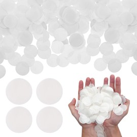 ZOCONE 8000 Pieces 1 Inch Biodegradable Confetti White Tissue Confetti for Wedding Parties 80g White Wedding Confetti for Birthday Balloons Celebration Anniversary