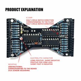 ONEHPDIY Electronic Soldering Practice Kit LED Hourglass DIY Soldering Project Speed Adjustable