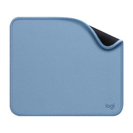 Logitech Mouse Pad - Studio Series, con Base de Caucho Antideslizante, Superficie Resistente a Salpicaduras, Materiales Durables, Portátil, Diseño Fresco y Moderno - Azul Claro