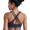 POPSUGAR Sports Bra for Women, Criss-Cross Back Padded Strappy Yoga
