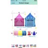 Playz 10-Piece Kids Dress Up Castle Play Tent with Crawl