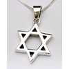Star of David Pendant with Chain 925 Sterling Silver, Sterling