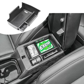 RUNROAD Center Console Organizer Tray Compatible with Jeep Compass 2022 2023 2024 Accessories, Coin Holder Armrest Tray Secondary Storage Box Insert Console Organizer Card Container, Black