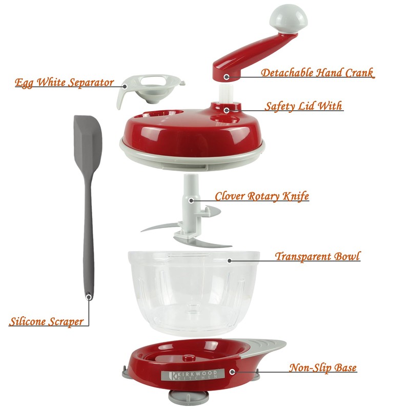 KIRKWOOD KITCHEN Multi-function Manual Food Processor Kitchen Meat Grinder Vegetable