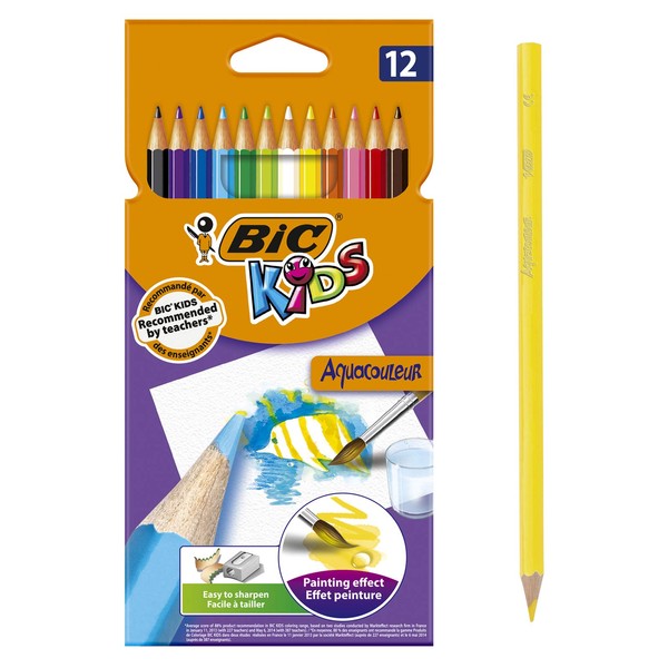 BIC Kids Aquacouleur Colouring Pencils 12 Pack