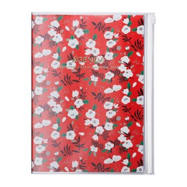 MARK'S 2024/2025 Pocket Diary A5 Vertical, Flower Pattern // Red: From September 2024 to December 2025