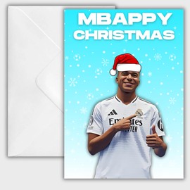 Mbappé Football Christmas Card - Football Fan Christmas Card - Football Christmas Card For Him - Football Christmas Card For Her - Football Card For Son