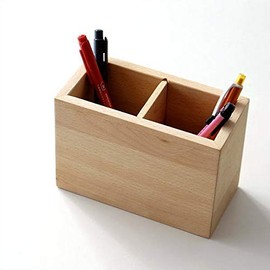 Map2753 Pen Holder, Natural, Simple, Pencil Holder, Pen Stand, Divider, Wood Pen Holder, Beach