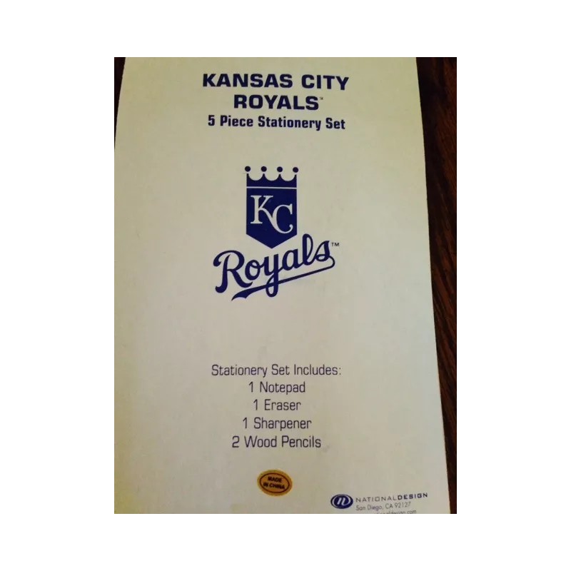 KANSAS CITY ROYALS SET OF 3 (NOTEPAD-2 PENCILS-SHARPE