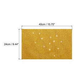 MECCANIXITY Bling Crystal Rhinestone Sheet Self-Adhesive Rhinestone Diamond Gems Sticker 15.75 x 9.44 Inch DIY Car Decoration Sticker for DIY Car Phone Clothing, DIY Craft Gold