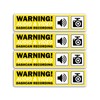 4 x Dashcam Recording Vinyl Stickers - Audio & Video