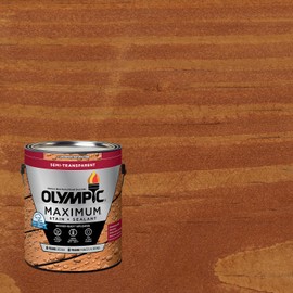 Olympic Maximum 1 gal. Redwood Semi-Transparent Exterior Ready to Use Stain and Sealer in One Low VOC