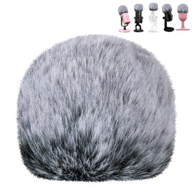 Pop Filter/Windscreen Muff for Blue Yeti and Yeti Pro Microphones, Furry Mic Cover Foam, Gaming Mic Pop Filter Isolation Windshield for Yeti X/Nano/AM8/Solocast/K66 and More USB Mics
