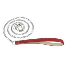 Abaodam Stainless Steel Pet Training Leash with Padded Handle for Dogs Durable Comfortable Strong Dog Supplies Wide Long for Walking Training