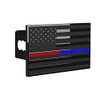 LFPartS USA Flag Emblem Metal Trailer Hitch Cover (Fits 2"