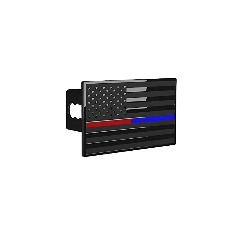 LFPartS USA Flag Emblem Metal Trailer Hitch Cover (Fits 2"