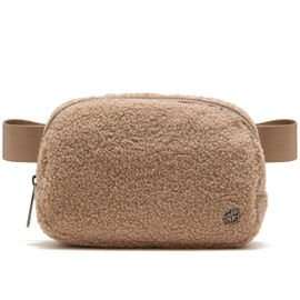Pander Fanny Pack Everywhere Fleece Belt Bag for Women and Men with Adjustable Strap Belt, 1L. (Tan)