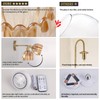Shenmoyl Vintage Battery Operated Wall Sconce with Amber Tulip Glass