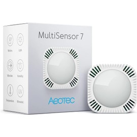 Aeotec ZWA024-C Multi-Sensor 7 | Z-Wave Smart Home 6-in-1 Sensor | Motion Sensor, Temperature, Humidity, Brightness, UV Index, Vibration