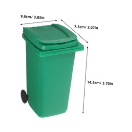 Operitacx 1 Set of Rubbish Bin Desktop Mini Waste Bin Storage Basket Stationary Container Pen Organiser for Desk Rubbish Compactor Bin Bags Office PP Green Pack of 6