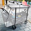 QWORK® Universal Handcart Rain Cover Transparent Rain Cover with Zip