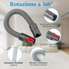 GROFIS Set di 4 Ricambio Accessori con Cannuccia Lunga Piatta,