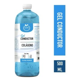 Gel Conductor Con Colágeno Facial Y Corporal 500 Ml Sane