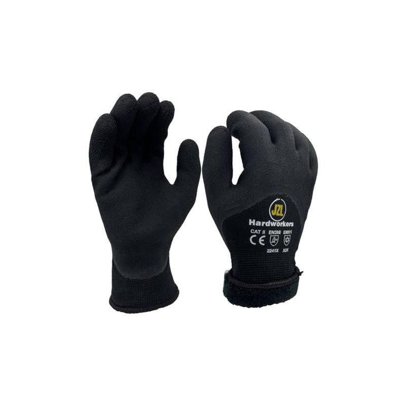 JZLHARDWORKERS 3Pairs Winter Gloves for Construction (XLarge)