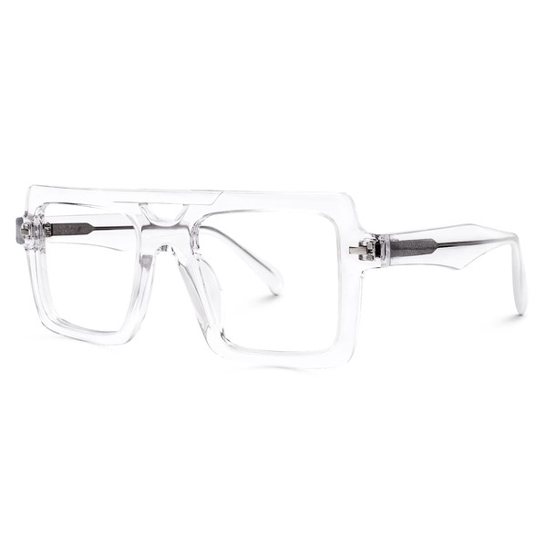 VOOGLAM Aviator Blue Light Blocking Glasses for Women Men Anti UV Eyestrain Eyewear Crystal Irwin GJGA149209-04