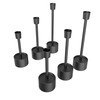 YUMORE Stainless Steel Black Candle Holders Candlestick 6 Packs Tall