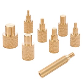 7PCS Heat Set Insert Tips Soldering Iron Tips with Adapter, Compatible with 900M/T18/ST Series, for M2 M2.5 M3 M4 M5 M6 M8 Thread Inserts, 3D Printed Parts & Plastic Components Tool Kit