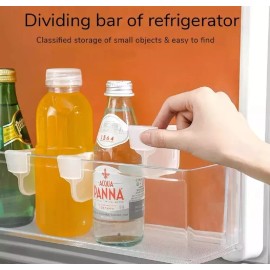 TIKA 8 Refrigerator Storage Organizer Set - Partition Board Shelf Divider Separator