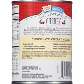 Duncan Hines Comstock Simply Pie Filling, Cherry, 21 Ounce, Count of 8 (Pack of 1)