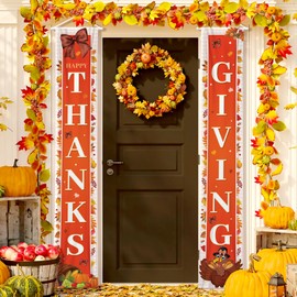 Katchon, Happy Thanksgiving Banner Outdoor - Xtralarge 72x12 Inch | Thanksgiving Decorations Outdoor With Door Banner | thanksgiving Door Decorations, Thanks Giving decoration | Thanks Giving Door Banner