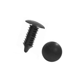 Motoforti 20pcs Black Car Plastic Rivets Trim Fastener Door Clips for 6mm Hole Long-lasting