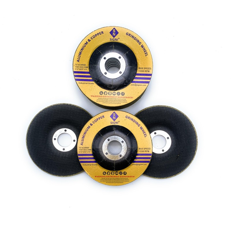 Signi Aluminum Grinding Wheel 4 1/2 for Aluminum Copper Non-Ferrous