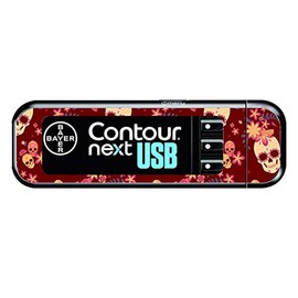 Bayer Contour Next USB Vinyl Sticker (Candy Skulls)