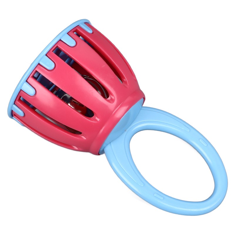 Handled Cage Bell Babies Rattle Orff Plastic Kids Music Percussion