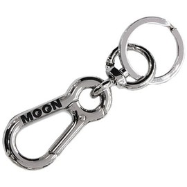 MOONEYES ムーンアイズ MOON W カラビナ キーホルダー MOON Double Carabiner key Holder クロームメッキ MKR-133 CHME
