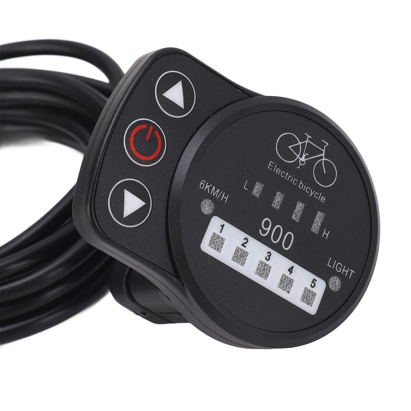 36V 48V Electric Bike LED Meter Speed Battery Power Headlight