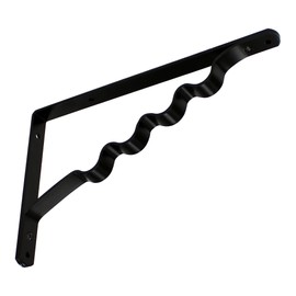 Wake Sangyo TK-112 Hanger Bracket, Shelf Bracket, Black, 8.3 inches (210 mm), Pipe Hanger, Hanging, Storage